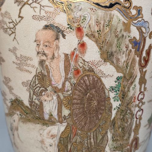 FINE QUALITY LARGE SATSUMA VASE C1900 - ADDITIONAL PHOTO 8