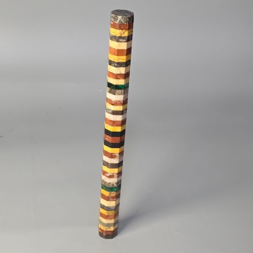 ATTRACTIVE 19THC GRAND TOUR MARBLEAGATEMALACHITE RULER IN OCTAGONAL FORM - ADDITIONAL PHOTO 11