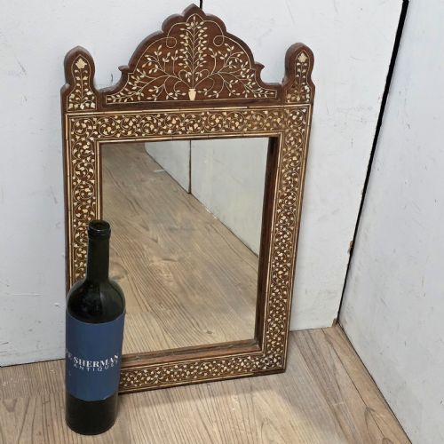 FINE QUALITY INLAID HOSHIARPUR HANGING MIRROR C1900 - ADDITIONAL PHOTO 4