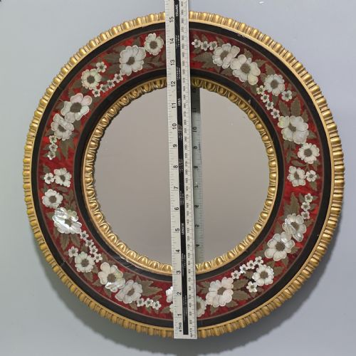 OUTSTANDING MIDLATE 19TH CENTURY BOULLE WORK WALL MIRROR C1880 - ADDITIONAL PHOTO 2