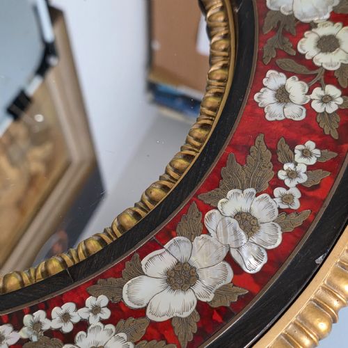 OUTSTANDING MIDLATE 19TH CENTURY BOULLE WORK WALL MIRROR C1880 - ADDITIONAL PHOTO 17