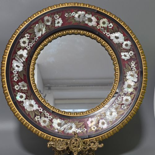 OUTSTANDING MIDLATE 19TH CENTURY BOULLE WORK WALL MIRROR C1880 - ADDITIONAL PHOTO 18