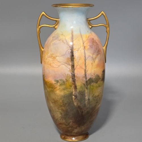 ROYAL DOULTON JOHNHPLANT HANDPAINTED VASE WINDSOR CASTLE C1910 - ADDITIONAL PHOTO 3