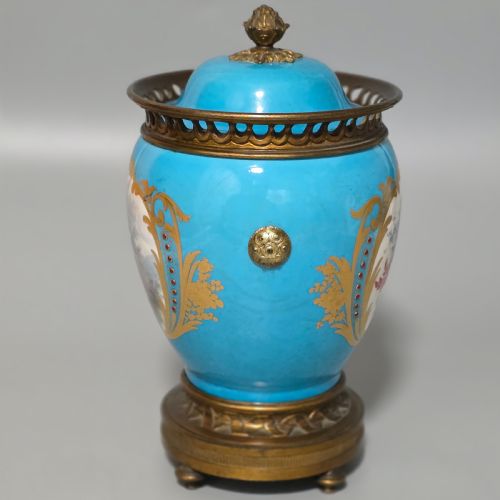 EXQUISITE 19THC GILT BRONZE MOUNTED PAINTED SEVRES VASE 215CM - ADDITIONAL PHOTO 14