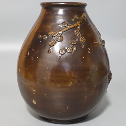LATE 19THEARLY 20THC JAPANESE BRONZE VASE SIGNED - ADDITIONAL PHOTO 7