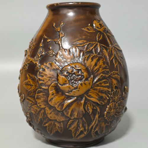 LATE 19THEARLY 20THC JAPANESE BRONZE VASE SIGNED - ADDITIONAL PHOTO 12