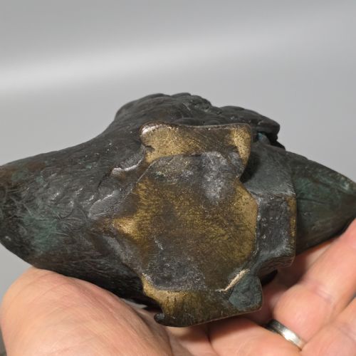 RARE PAIR OF 19THCENTURY BRONZE SWAN FOUNTAIN SPOUTS EXQUISITE DETAIL AND PATINA - ADDITIONAL PHOTO 20