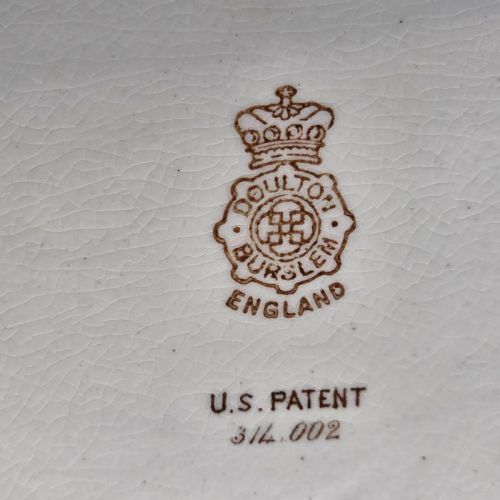 LARGE RARE DOULTON BURSLEM PATENT AESTHETIC JUG US PATENT NO 314002 - ADDITIONAL PHOTO 6