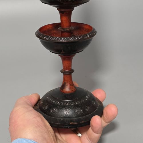 TALL 19TH CENTURY DECORATED EASTERN LACQUERED TAPERING VASE 353CM - ADDITIONAL PHOTO 17