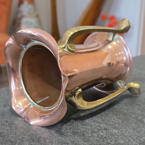 STYLISH ARTS CRAFTS COPPER VASE FISHER STRAND - ADDITIONAL PHOTO 6