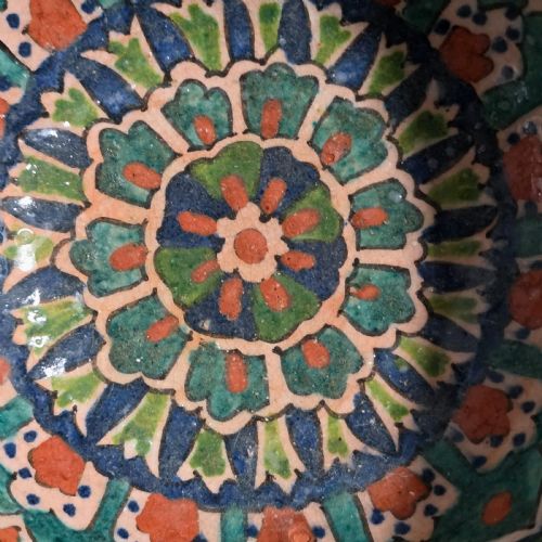 ANTIQUE MIDDLE EASTERN POTTERY DISH - ADDITIONAL PHOTO 1