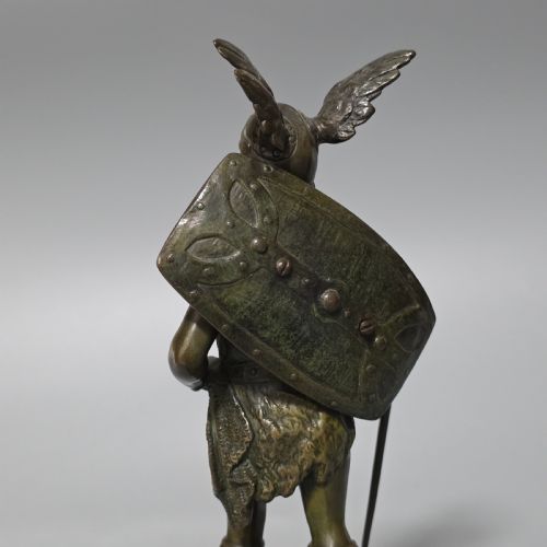 RUFFINO BESSERDICH 18581915 SIEGFRIED BRONZE SCULPTURE - ADDITIONAL PHOTO 3