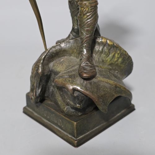 RUFFINO BESSERDICH 18581915 SIEGFRIED BRONZE SCULPTURE - ADDITIONAL PHOTO 11