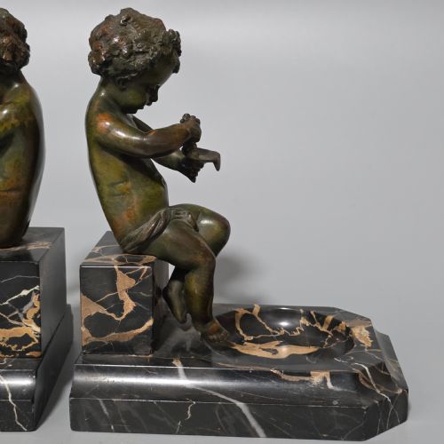 CHARMING PAIR OF EARLY 20TH CENTURY BRONZE MARBLE BOOKENDS - ADDITIONAL PHOTO 7