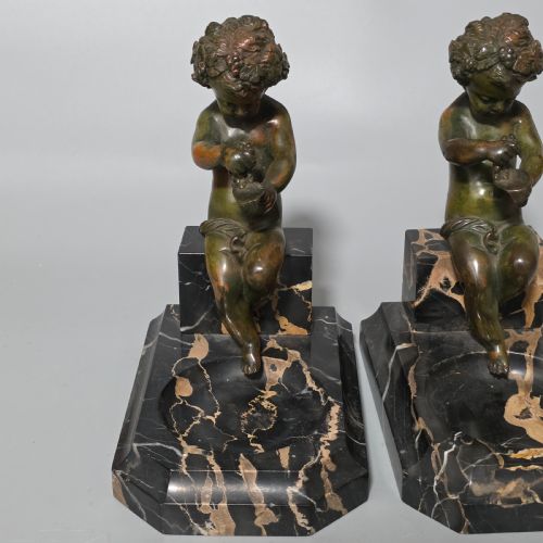 CHARMING PAIR OF EARLY 20TH CENTURY BRONZE MARBLE BOOKENDS - ADDITIONAL PHOTO 8