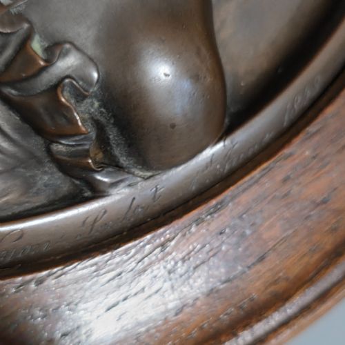 ANTIQUE MID19TH CENTURY BRONZE PLAQUE OF THE CALMADY CHILDREN BY EDWARD WILLIAM WYON 1848 - ADDITIONAL PHOTO 4
