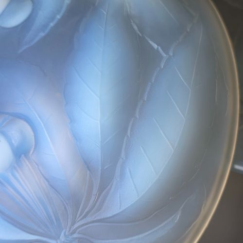 PAIR OF SIGNED 1930S FRENCH OPALESCENT GLASS BOWLS G VALLON VINTAGE CHERRIES DESIGN - ADDITIONAL PHOTO 13