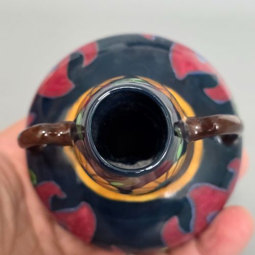 RARE WILEMAN INTARSIO VASE ART NOUVEAU FLORAL PATTERN 3109 C1900 SHELLEY INTEREST - ADDITIONAL PHOTO 7