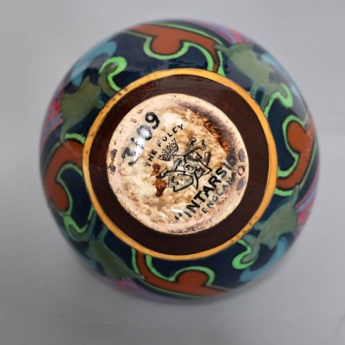 RARE WILEMAN INTARSIO VASE ART NOUVEAU FLORAL PATTERN 3109 C1900 SHELLEY INTEREST - ADDITIONAL PHOTO 8