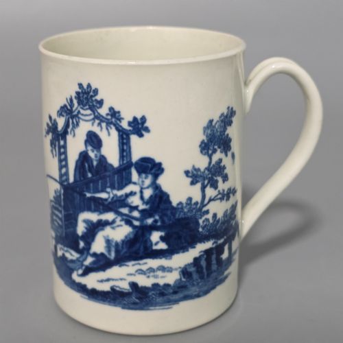 FIRST PERIOD WORCESTERCAUGHLEY PORCELAIN MUG 'LA PROMENADE CHINOISE' 'LA PECHE' PILLEMENT ENGLAND C1770 - ADDITIONAL PHOTO 5