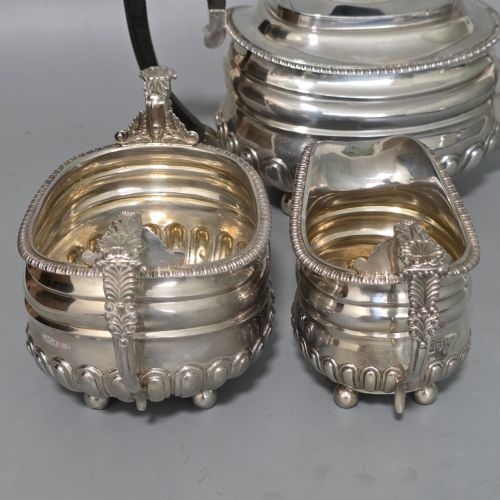 ANTIQUE SOLID SILVER THREEPIECE TEA SET LONDON 1918 CHARLES STUART HARRIS 1325G - ADDITIONAL PHOTO 1