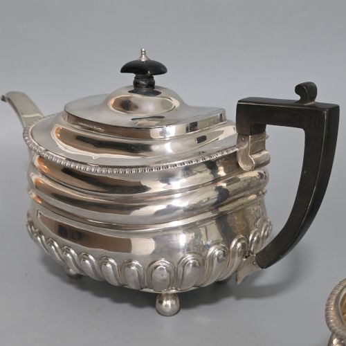 ANTIQUE SOLID SILVER THREEPIECE TEA SET LONDON 1918 CHARLES STUART HARRIS 1325G - ADDITIONAL PHOTO 13