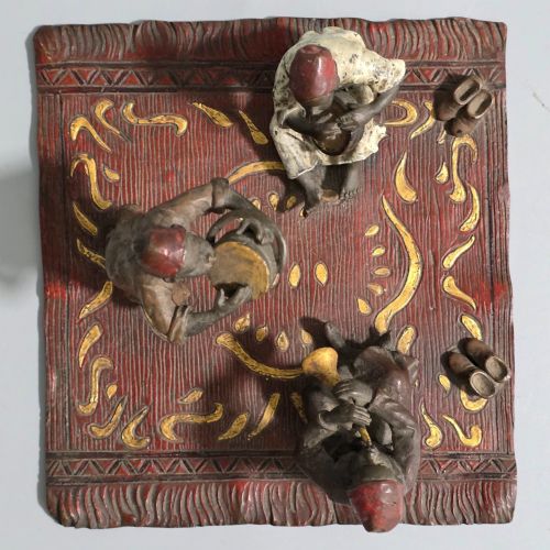 FRANZ BERGMAN AUSTRIAN 18611936 AN ORIENTALIST COLD PAINTED BRONZE GROUP DEPICTING THREE MUSICIANS ON A RUG STAMPED 'NAMGREB AND B' AND NUMBERED '7813' - ADDITIONAL PHOTO 10