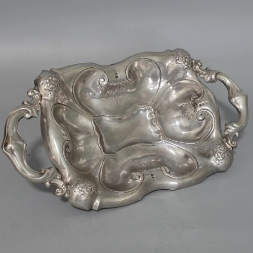 fine quality 19thc polish solid silver bread basket 315cm - CATEGORY: ANTIQUE SILVER - DATED 19TH CENTURY