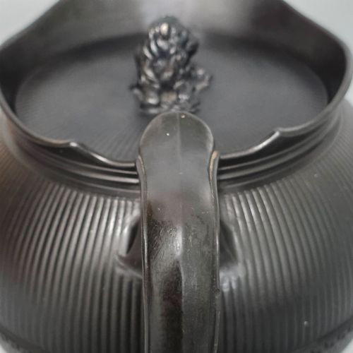 RARE 18TH CENTURY SPODE BLACK BASALT TEAPOT LION FINIAL ANTIQUE ENGLISH POTTERY - ADDITIONAL PHOTO 6