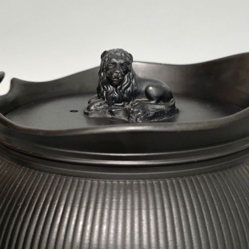 RARE 18TH CENTURY SPODE BLACK BASALT TEAPOT LION FINIAL ANTIQUE ENGLISH POTTERY - ADDITIONAL PHOTO 7