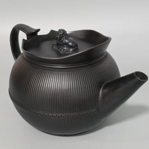 RARE 18TH CENTURY SPODE BLACK BASALT TEAPOT LION FINIAL ANTIQUE ENGLISH POTTERY - ADDITIONAL PHOTO 9