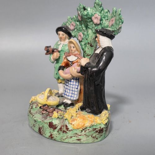 ANTIQUE STAFFORDSHIRE TITHE PIG FIGURE GROUP C1830 EARLY 19TH CENTURY POTTERY FIGURE - ADDITIONAL PHOTO 8