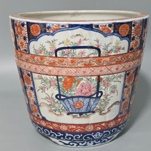 FINE LARGE LATE 19THC JAPANESE IMARI PLANTER STAND 35CM - ADDITIONAL PHOTO 7