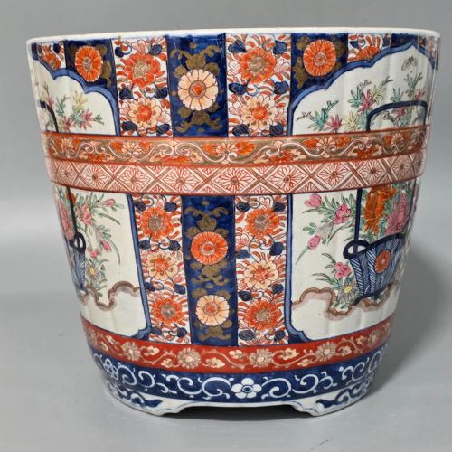 FINE LARGE LATE 19THC JAPANESE IMARI PLANTER STAND 35CM - ADDITIONAL PHOTO 9