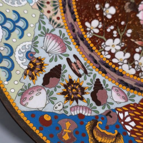 QUALITY ANTIQUE JAPANESE CLOISONNE CHARGER C1900 - ADDITIONAL PHOTO 8