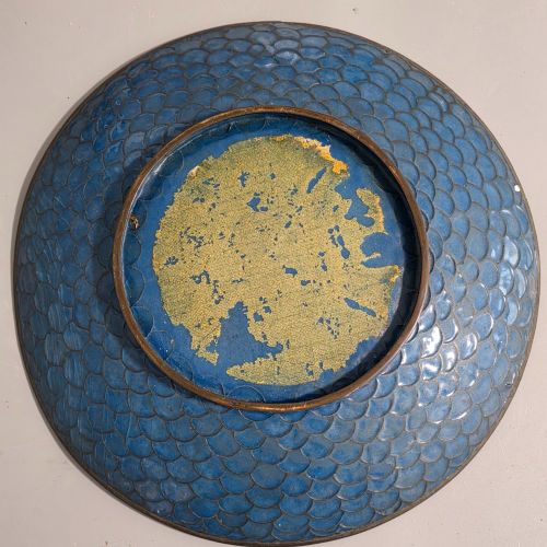 QUALITY ANTIQUE JAPANESE CLOISONNE CHARGER C1900 - ADDITIONAL PHOTO 9