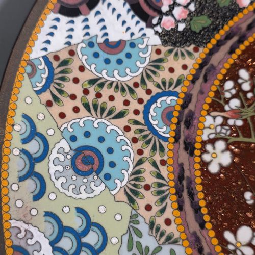 QUALITY ANTIQUE JAPANESE CLOISONNE CHARGER C1900 - ADDITIONAL PHOTO 12