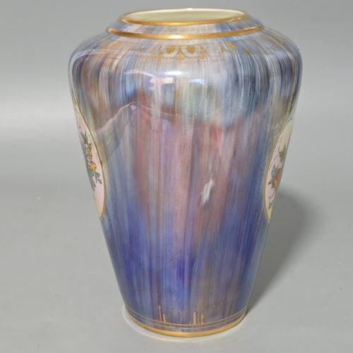 RARE ANTIQUE MINTON LUSTRE PARROT VASE C1920 HAND ENAMELLED DECORATIVE ART POTTERY - ADDITIONAL PHOTO 2