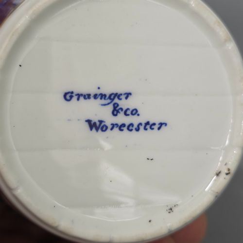 DELIGHTFUL GRAINGER WORCESTER TWO TEMPLE PATTERN TANKARD C1880 - ADDITIONAL PHOTO 10