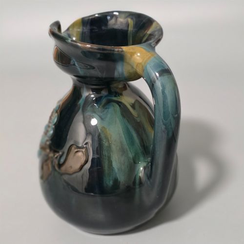 RARE SUNFLOWER POTTERY STUDIO ART POTTERY JUG BY SIR EDMUND ELTON CLEVEDON COURT SOMERSET C1890 - ADDITIONAL PHOTO 1
