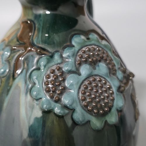 RARE SUNFLOWER POTTERY STUDIO ART POTTERY JUG BY SIR EDMUND ELTON CLEVEDON COURT SOMERSET C1890 - ADDITIONAL PHOTO 4