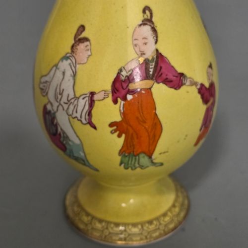 EARLY 19TH CENTURY CHINOISERIE PORCELAIN VASE C1820 STAFFORDSHIRE INTEREST HAND PAINTED ANTIQUE VASE - ADDITIONAL PHOTO 9