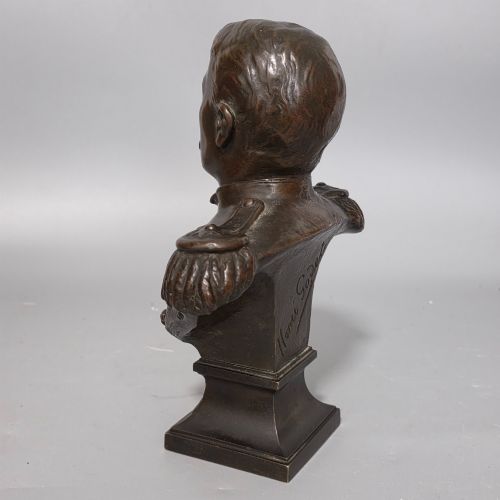 FINE BRONZE BUST OF UNION ARMY OFFICER WILLIAM RUFUS SHAFTER 21CM SIGNED HENRI GODET C1910 - ADDITIONAL PHOTO 10