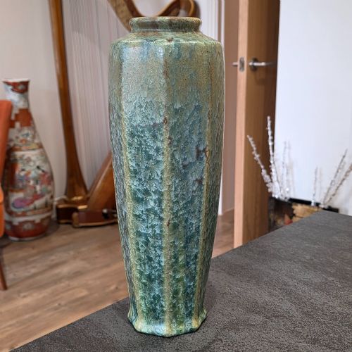 pierrefonds france large crystalline vase circa 1900 35cm - CATEGORY: ANTIQUE VASES - DATED 1910