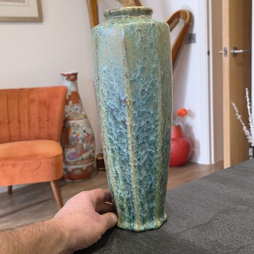 PIERREFONDS FRANCE LARGE CRYSTALLINE VASE CIRCA 1900 35CM - ADDITIONAL PHOTO 13