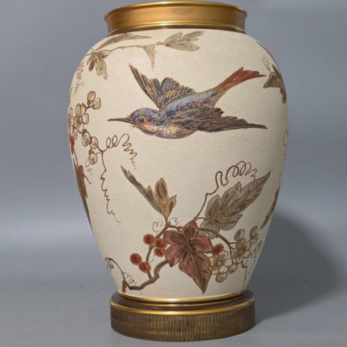 LARGE 305CM IMPRESSIVE TUNNICLIFFE VICTORIAN VASE C1880 - ADDITIONAL PHOTO 2