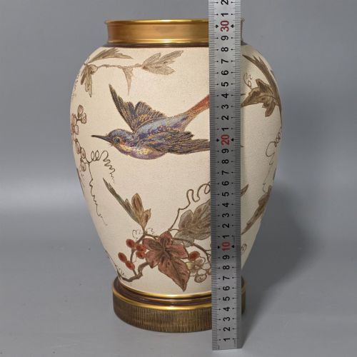 LARGE 305CM IMPRESSIVE TUNNICLIFFE VICTORIAN VASE C1880 - ADDITIONAL PHOTO 8