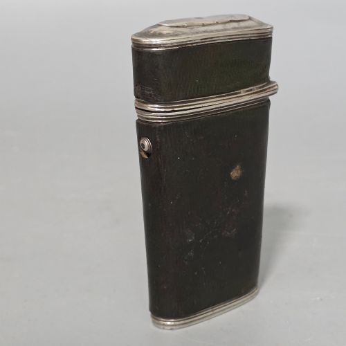 C17801810 ANTIQUE GENTLEMANS VEST POCKET NECESSAIRE TRAVEL COMPANION SET SILVER LEATHER RARE ALMOSTCOMPLETE EXAMPLE - ADDITIONAL PHOTO 2