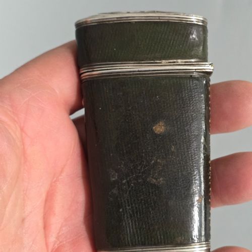 C17801810 ANTIQUE GENTLEMANS VEST POCKET NECESSAIRE TRAVEL COMPANION SET SILVER LEATHER RARE ALMOSTCOMPLETE EXAMPLE - ADDITIONAL PHOTO 14