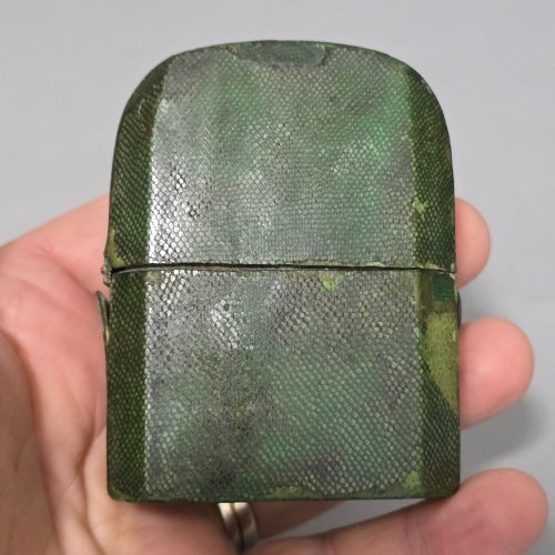 ANTIQUE 1700S FRENCH SHAGREEN ETUI NCESSAIRE SCENT BOTTLES SCISSORS STYLUS - ADDITIONAL PHOTO 9
